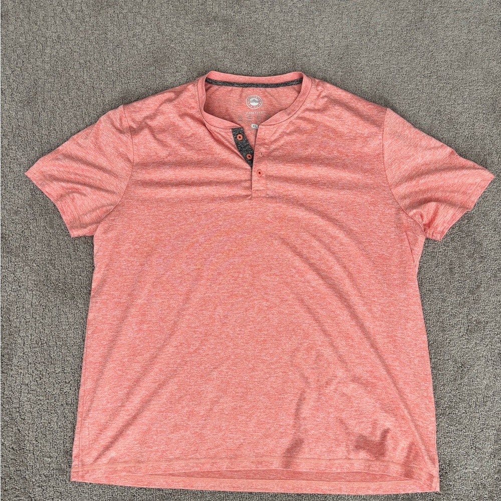 Flag & Anthem Men's Coral Henley Shirt - Size XL
